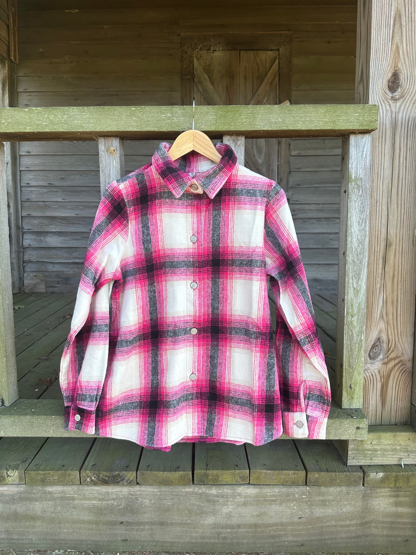 Yarn Dyed Plaid Longline Shacket