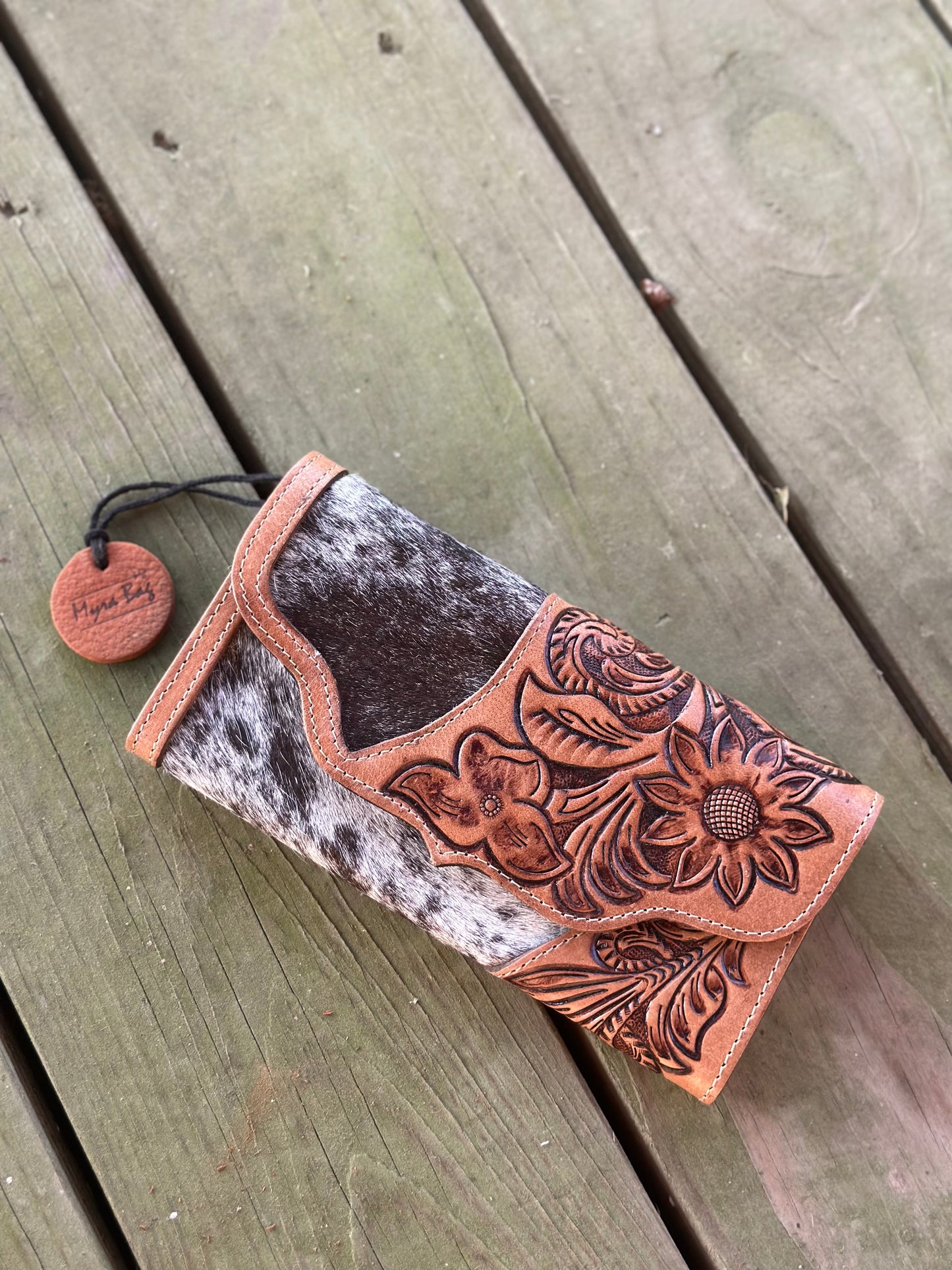 Blossoms in Bloom Hand Tooled Wallet