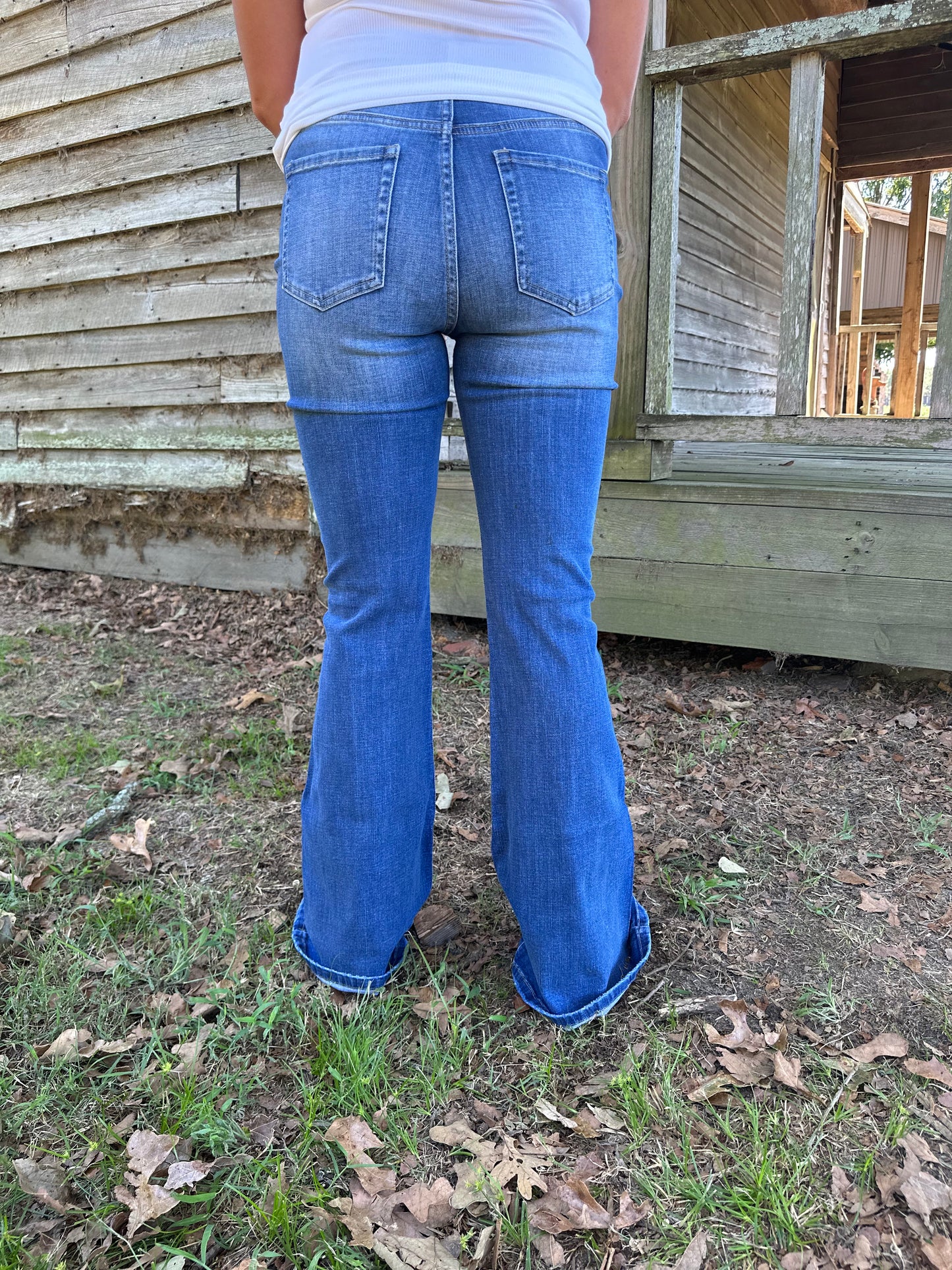 High-Rise Flare Denim Jeans 1645DD