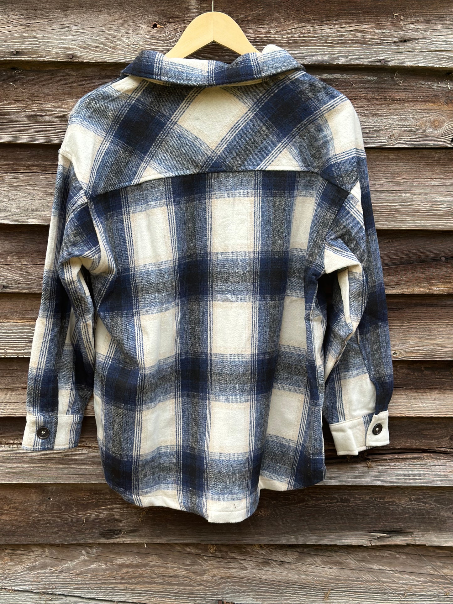 Oversized Yarn Dyed Plaid Longline Shacket
