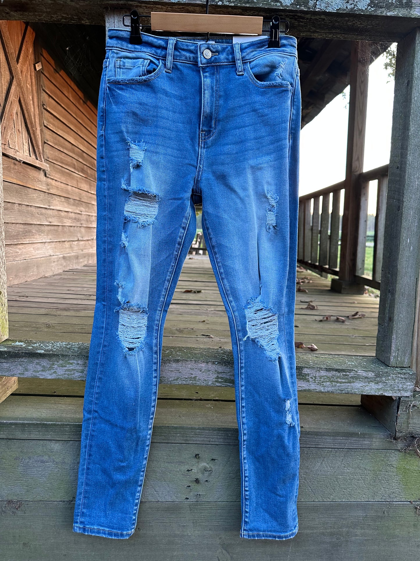 Distressed Skinny Denim Pants 1692MM