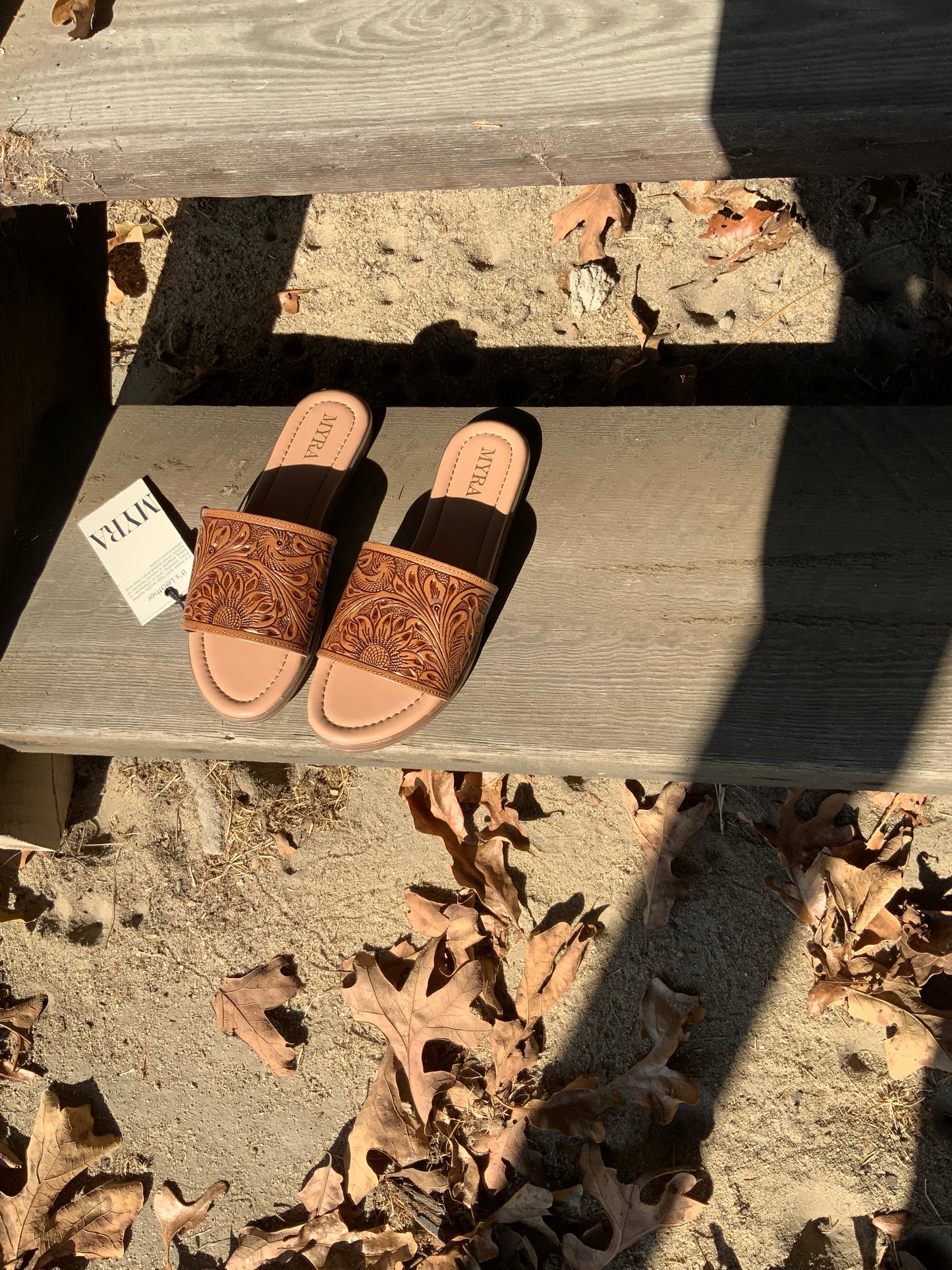Coppu Western Hand Tooled Sandals