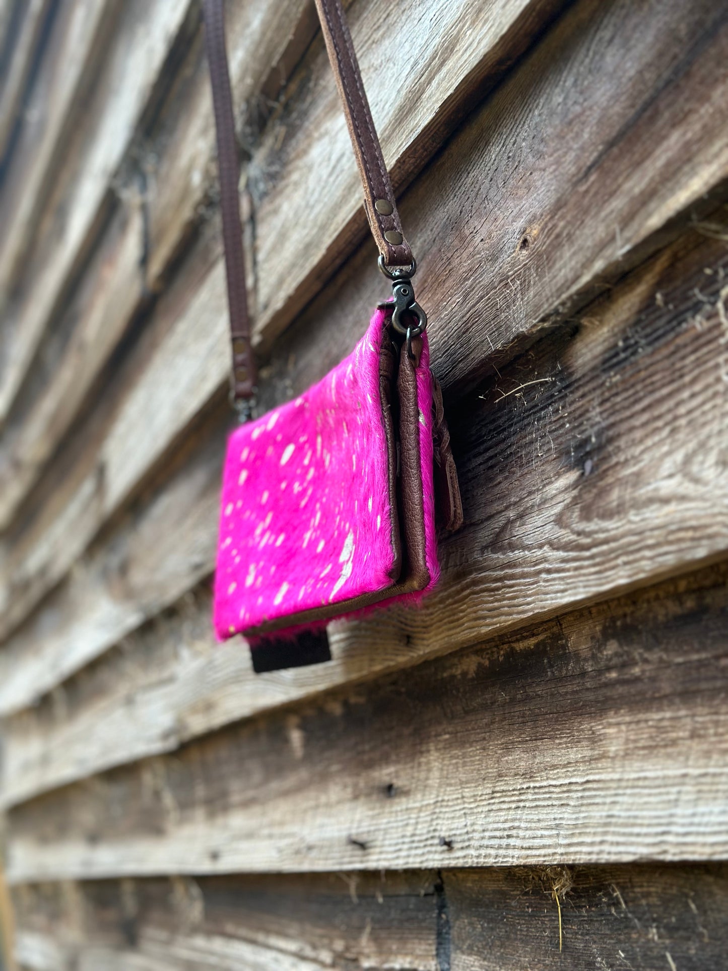 Pink & Silver Button Purse