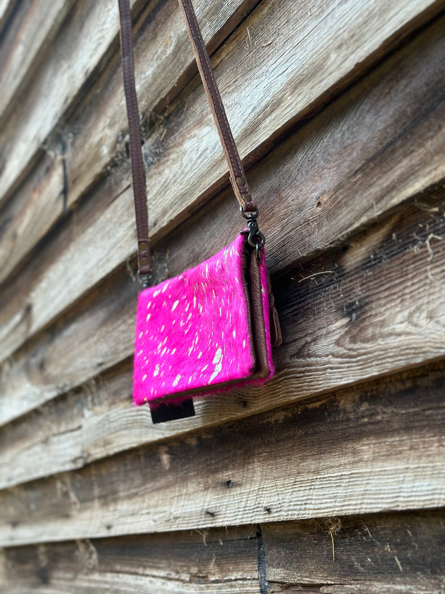 Pink & Silver Button Purse