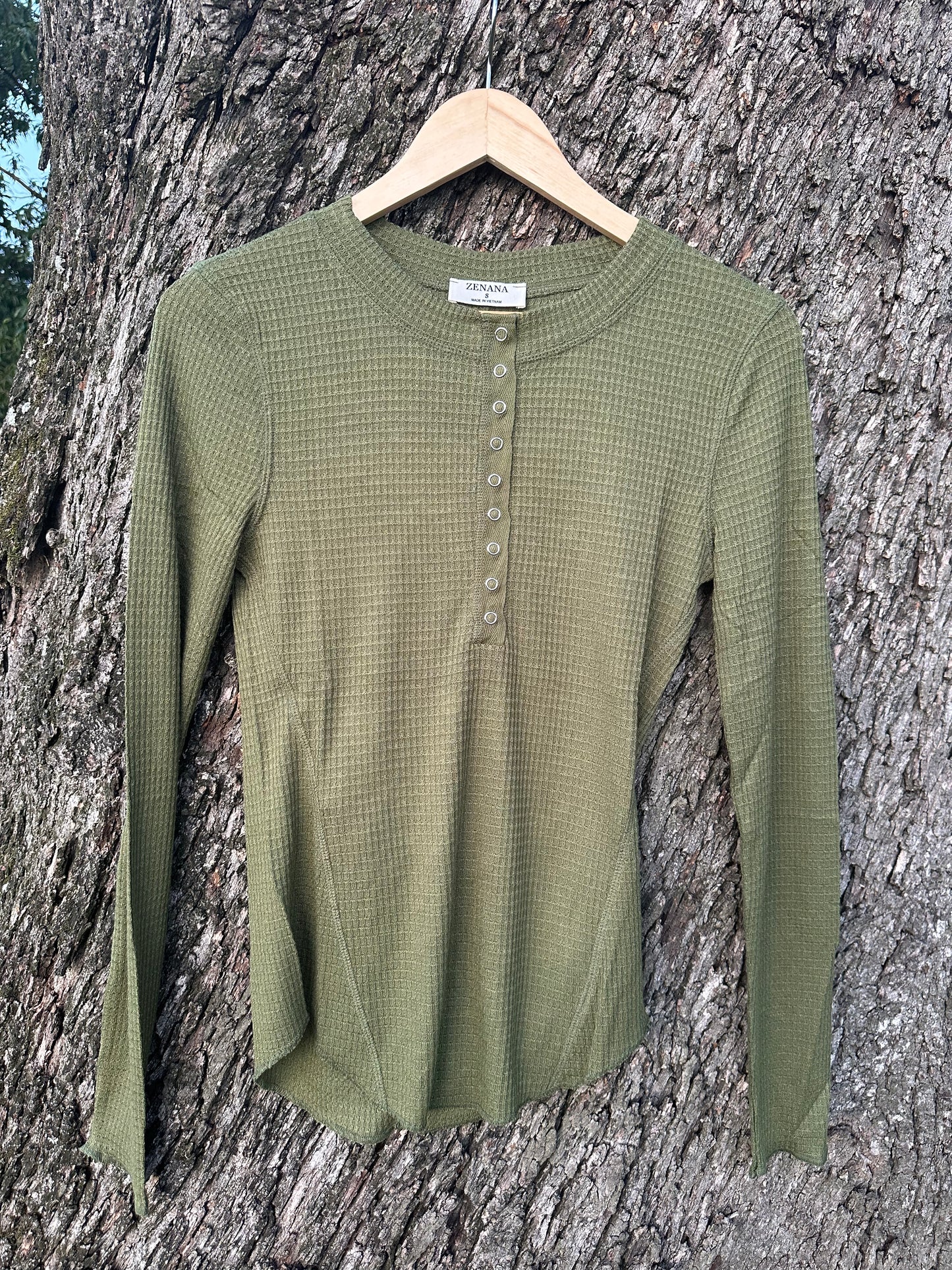 Baby Waffle Snap Button Long-sleeve Shirt