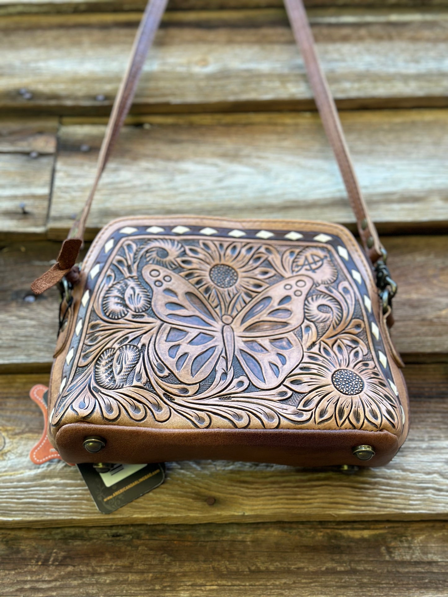 Butterfly Leather Purse