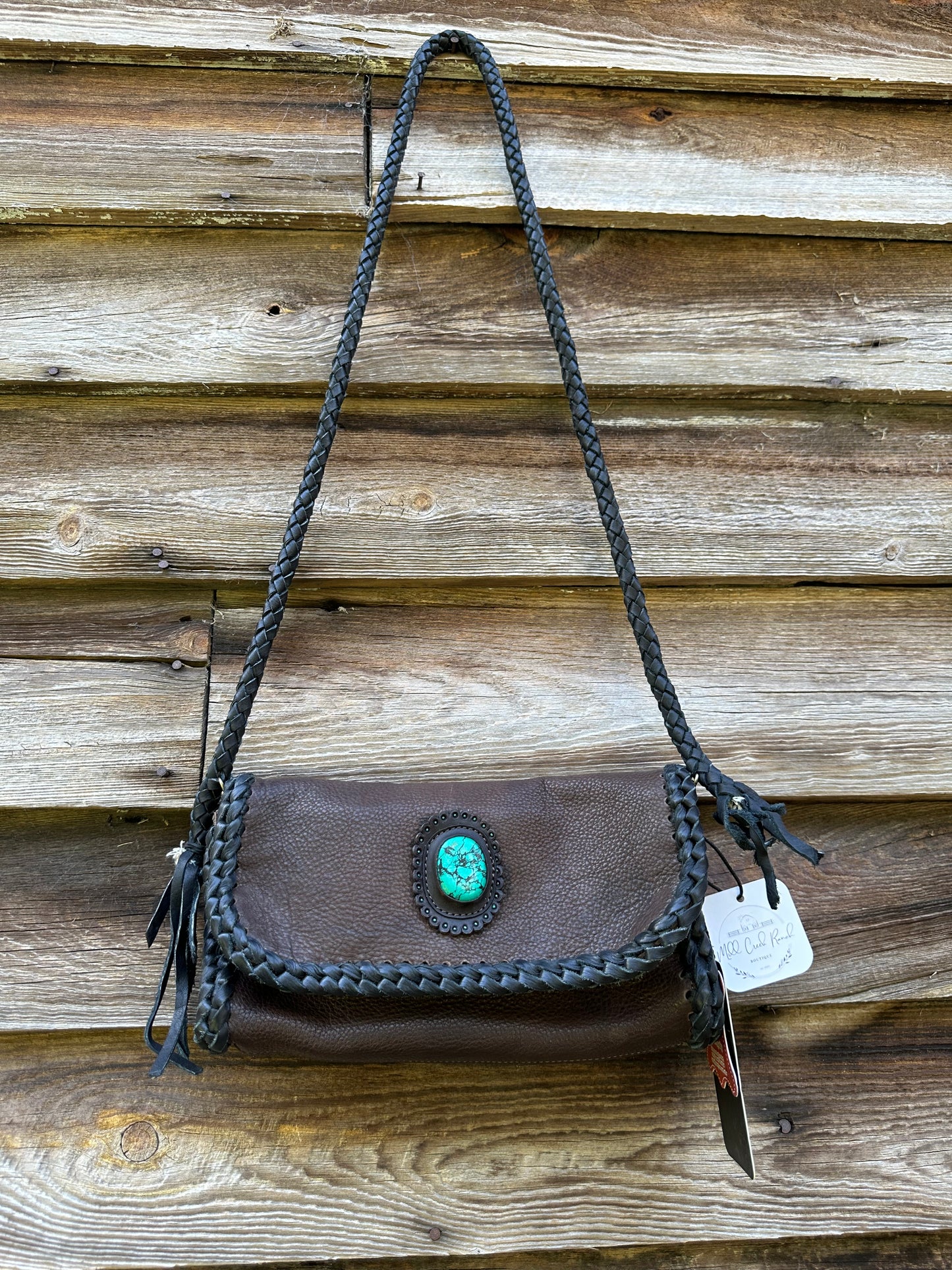 Black & Brown Braided Purse