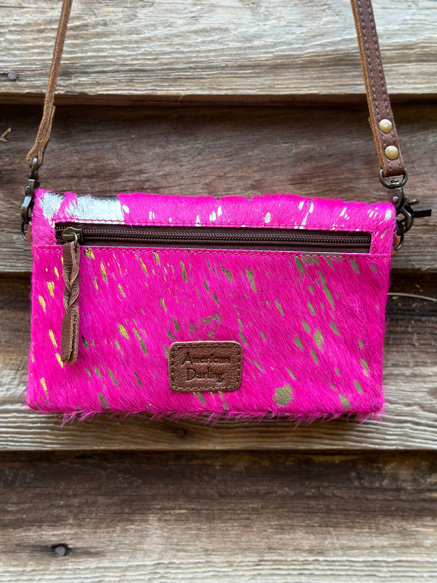 Pink & Silver Button Purse