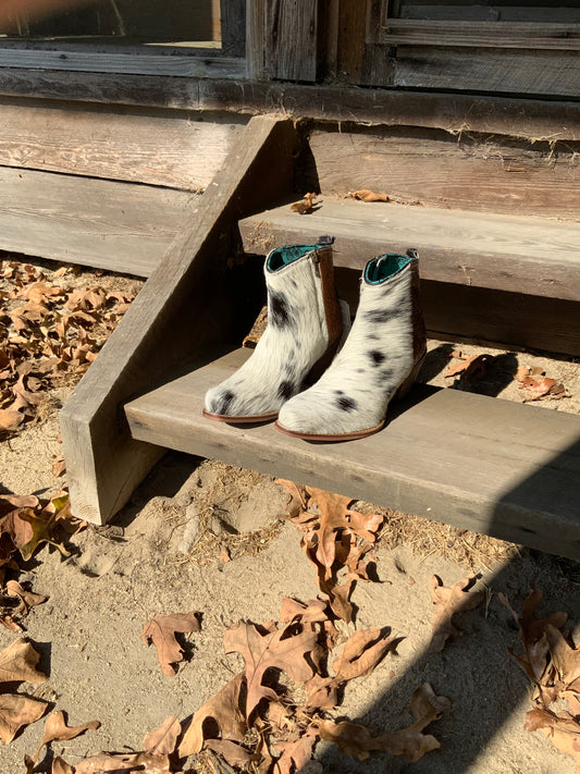 Laramie Plains Cow Hide & Hand Tooled Boots