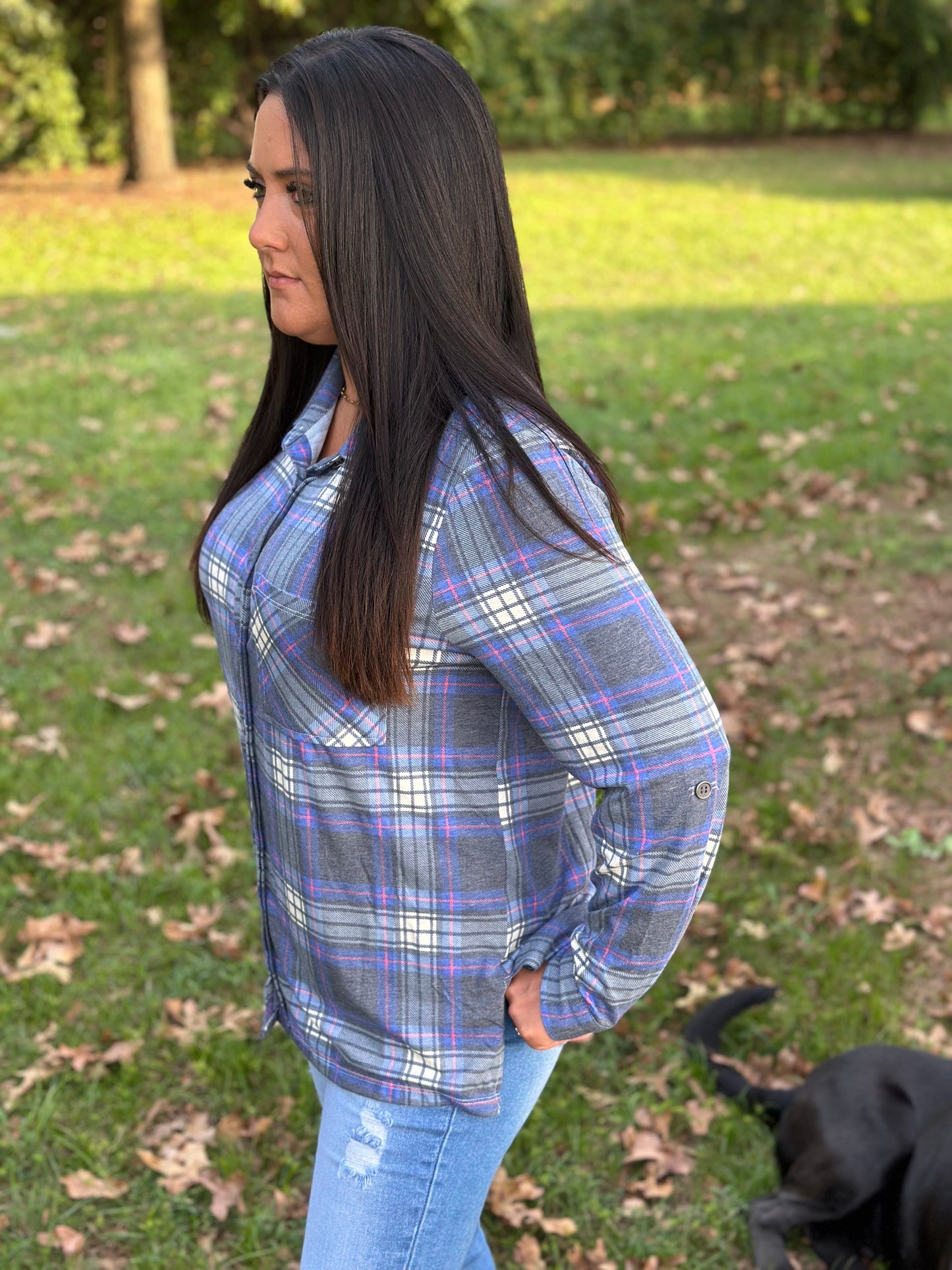 Plaid Roll-Up long sleeve Shirt