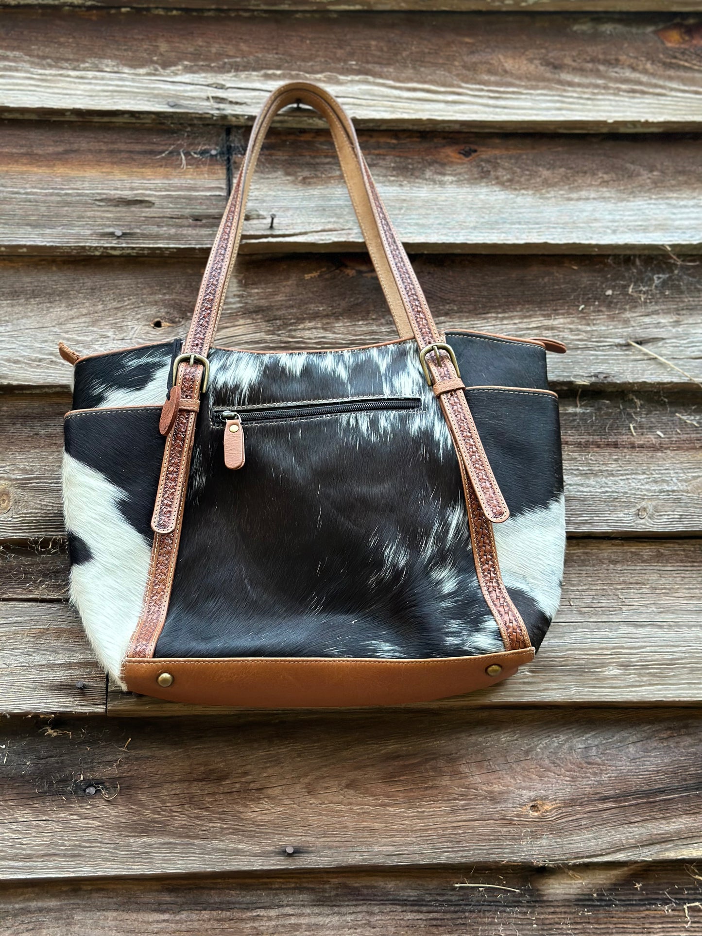 Marjorie Cow Hide Tooled bag