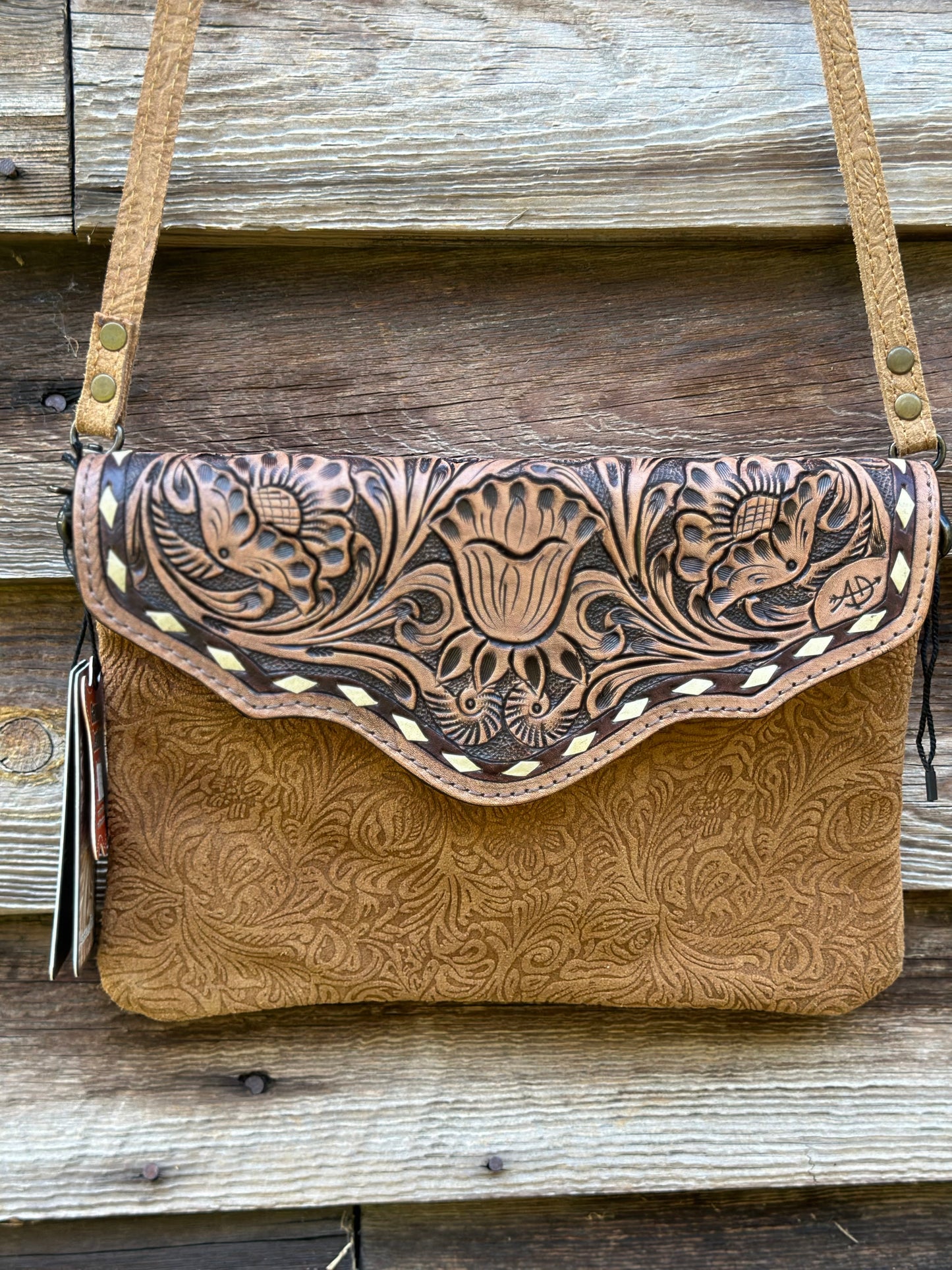 Brown Hide Leather Purse