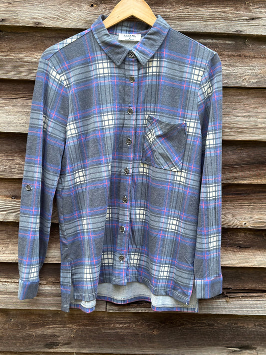 Plaid Roll-Up long sleeve Shirt