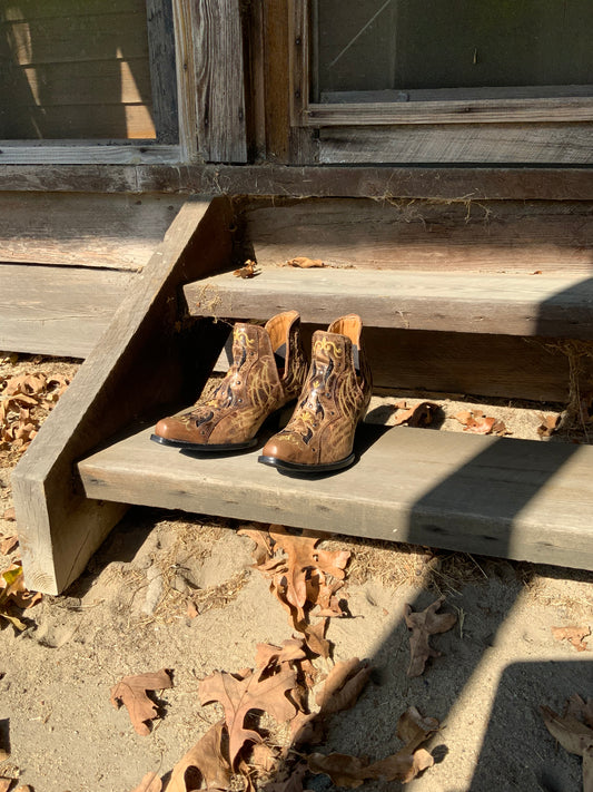 Tent or Western Leather Booties