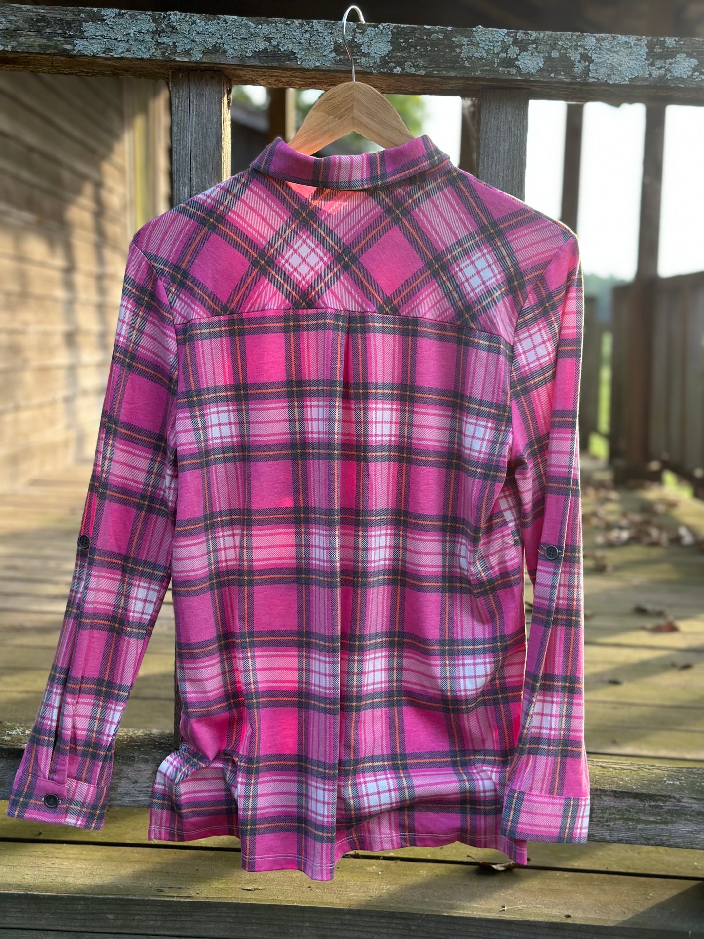 Plaid Roll-Up long sleeve Shirt