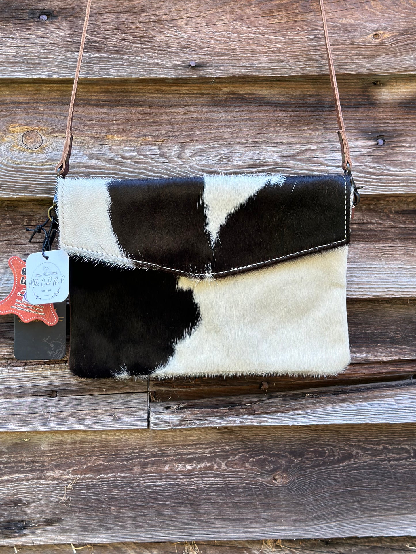 Cow Hide Flip Purse