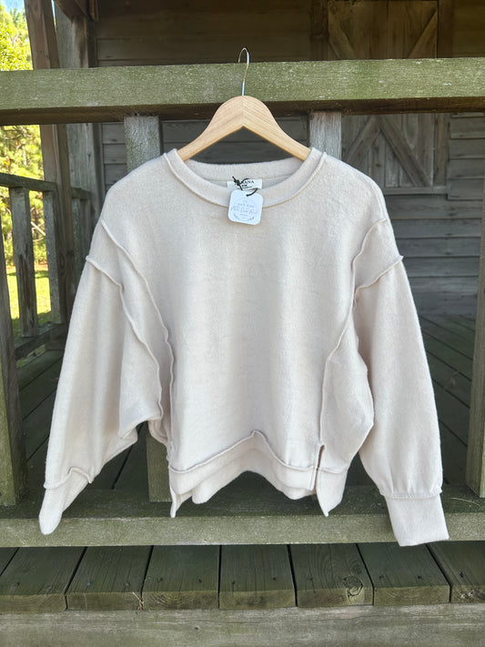 Brushed Melange Hacci Oversized Sweater