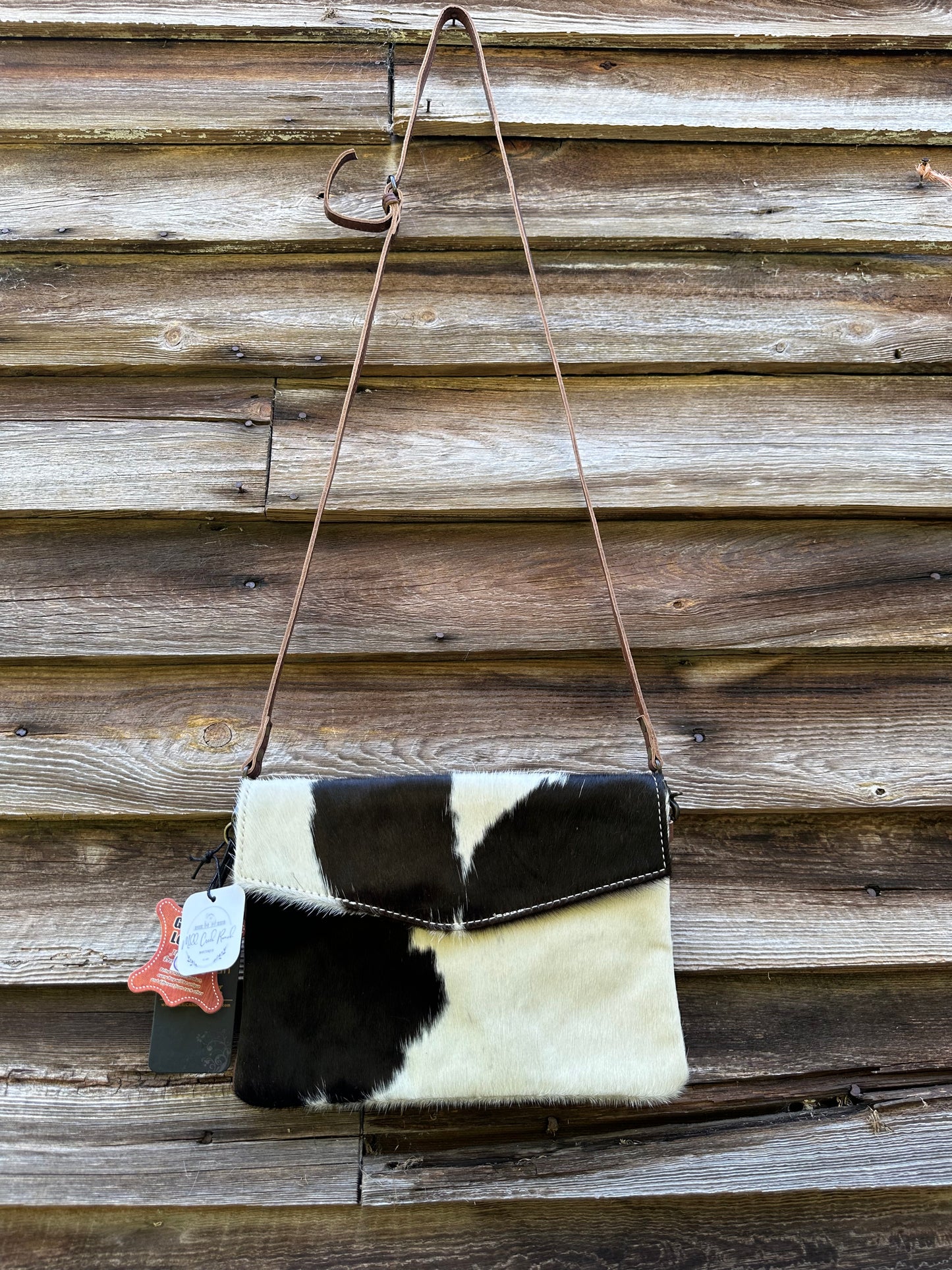 Cow Hide Flip Purse