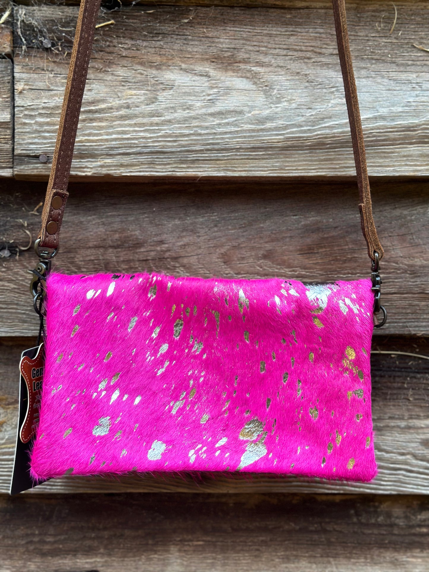 Pink & Silver Button Purse