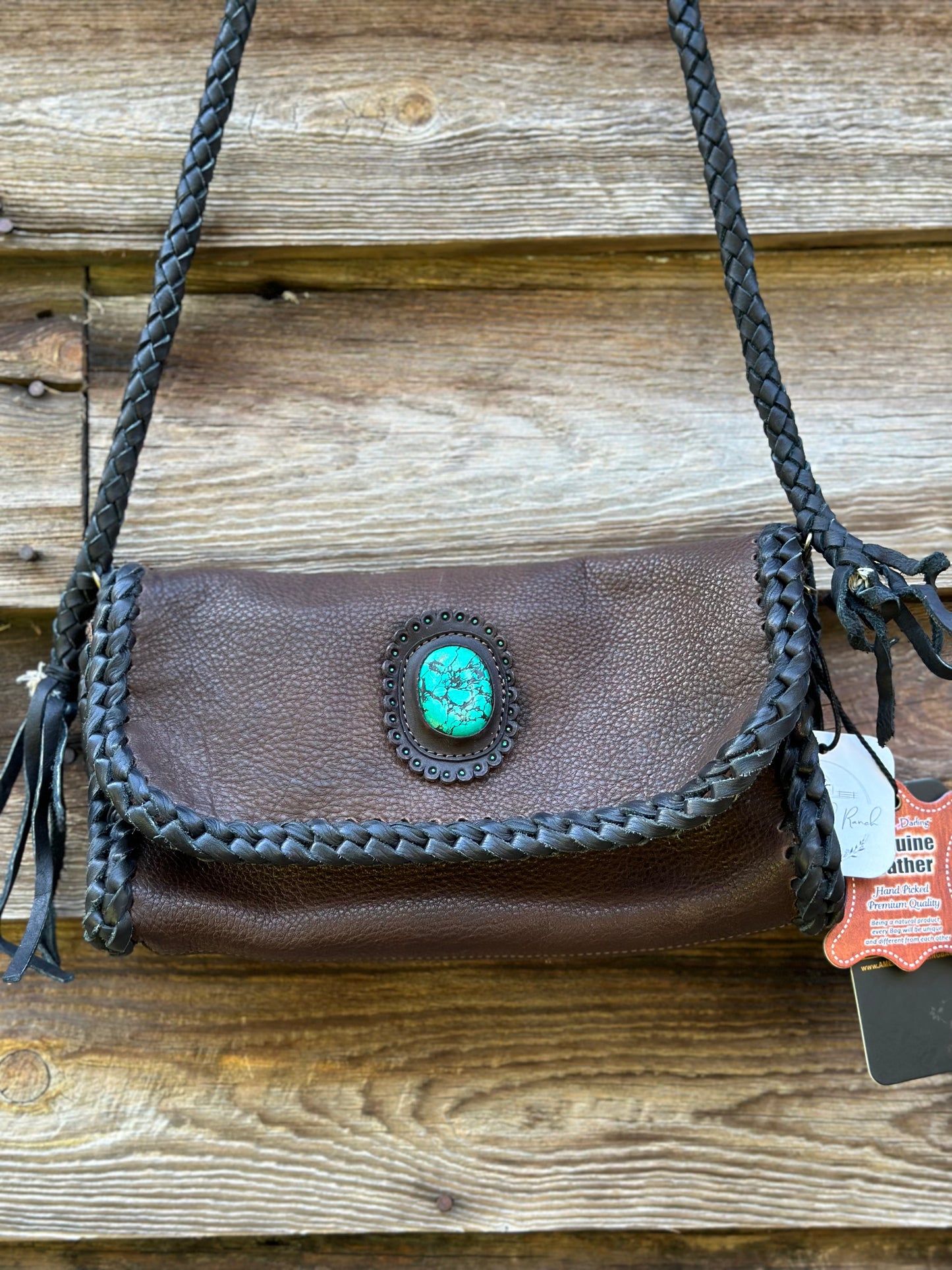 Black & Brown Braided Purse