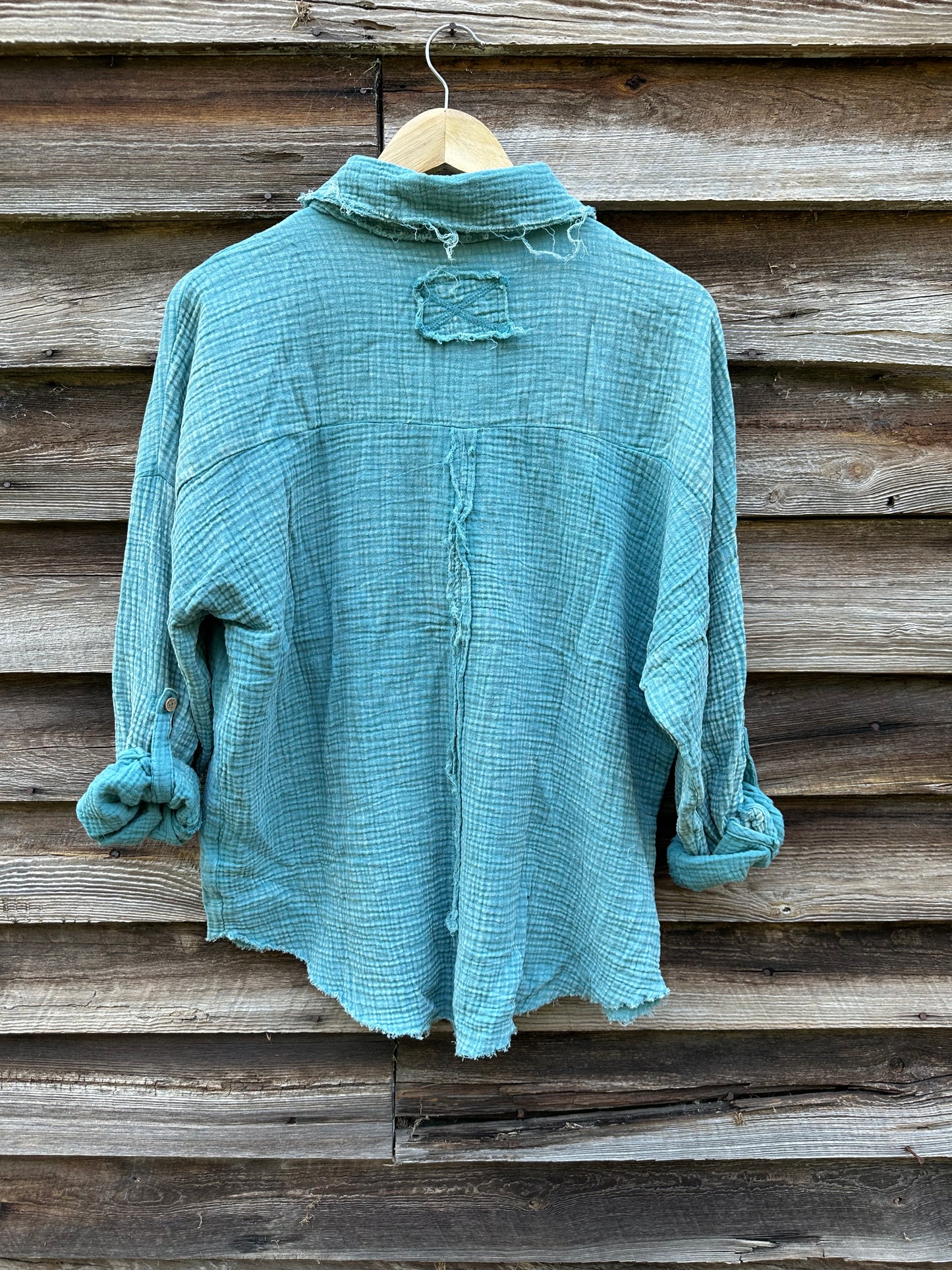 Washed Double Gauze Button Down Shirt