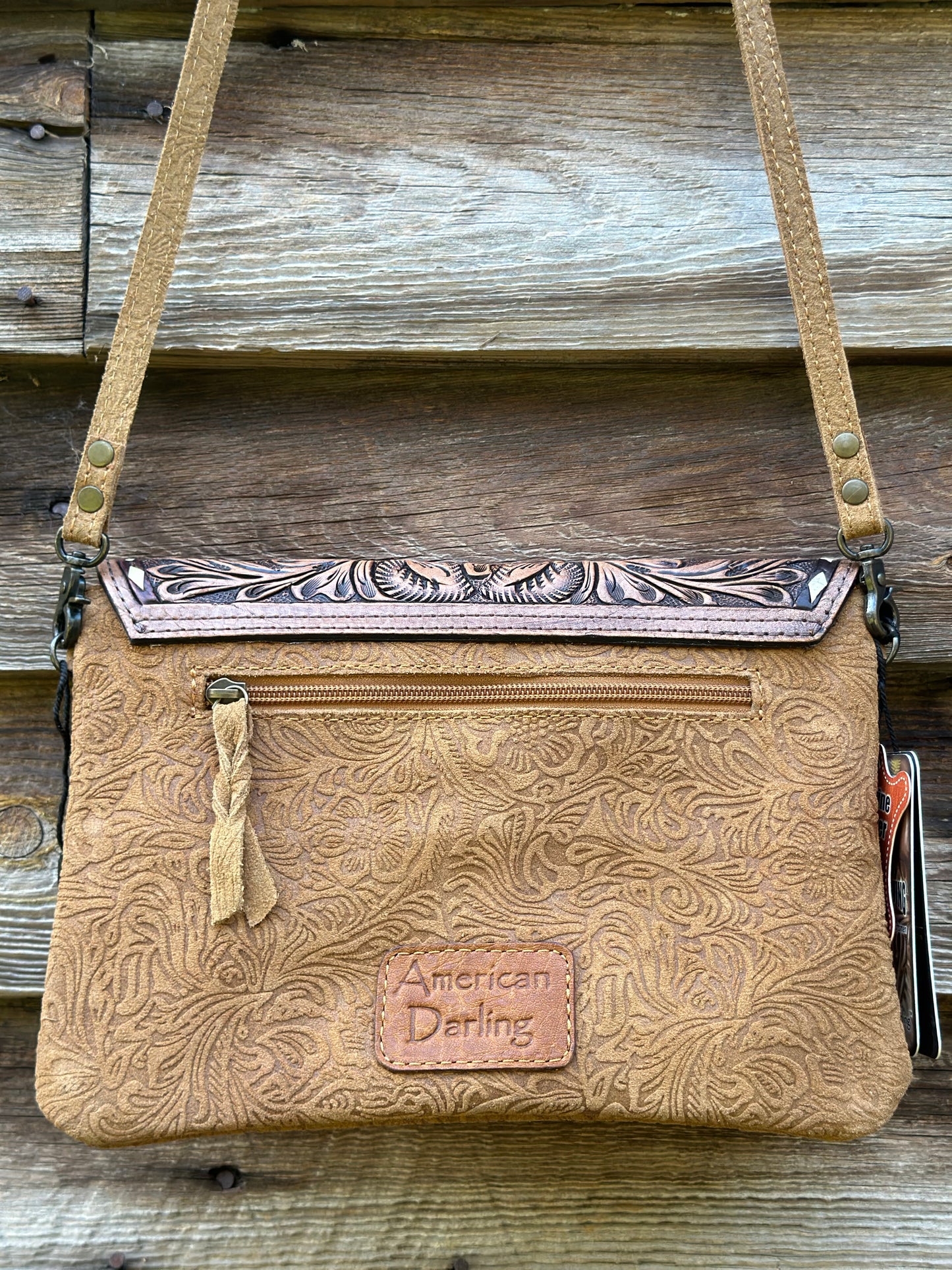 Brown Hide Leather Purse