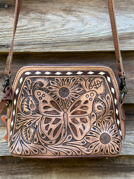 Butterfly Leather Purse