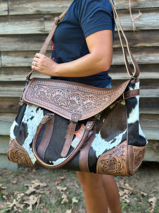 Cowhide Duffle Bag