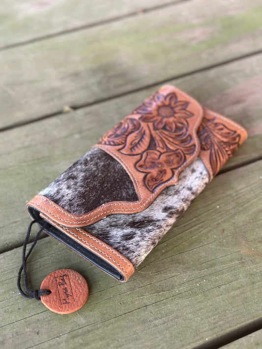 Blossoms in Bloom Hand Tooled Wallet