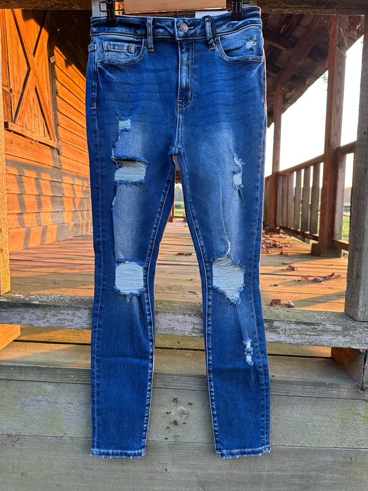 Distressed Skinny Denim Jeans 1692DD