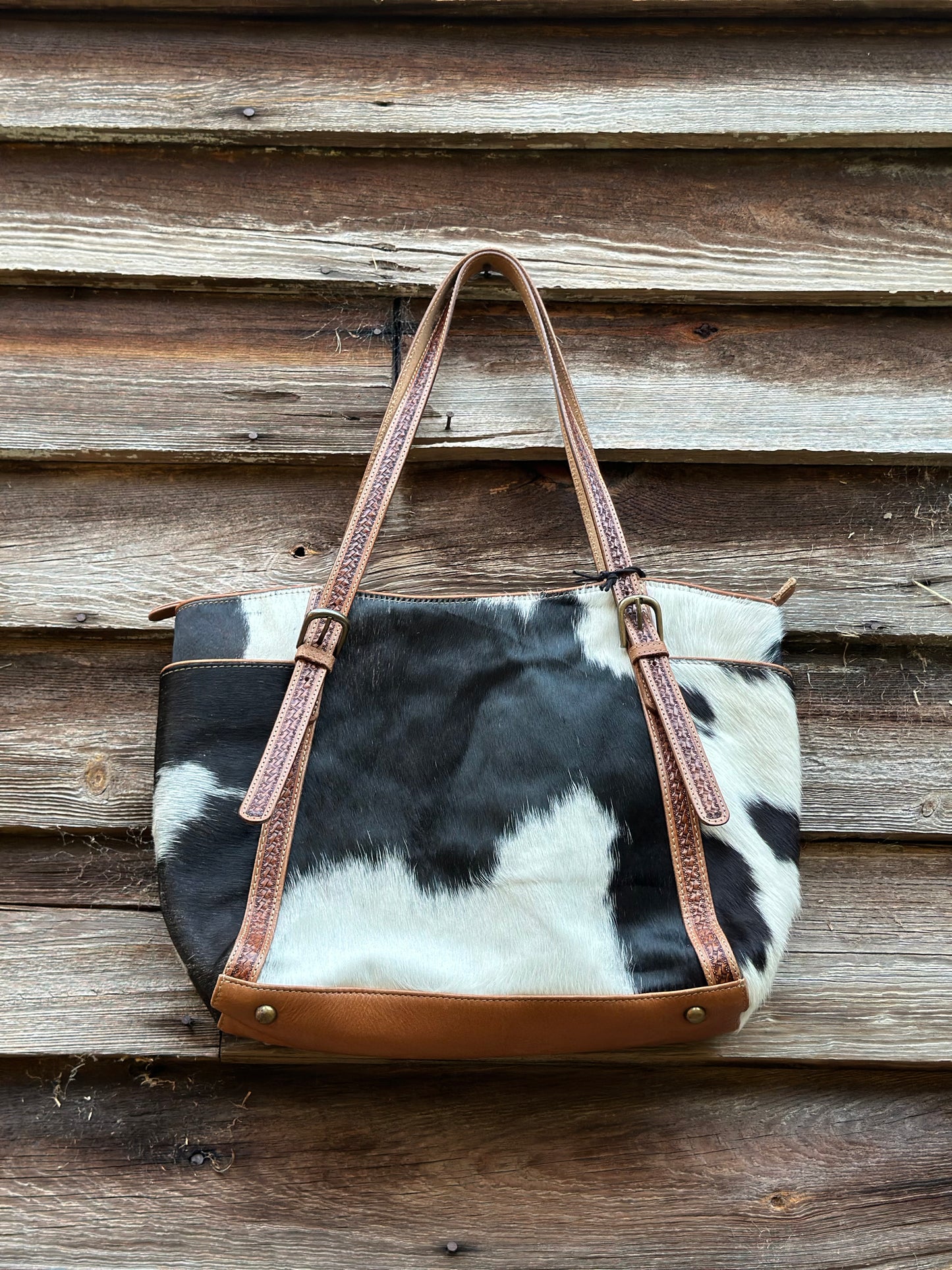 Marjorie Cow Hide Tooled bag