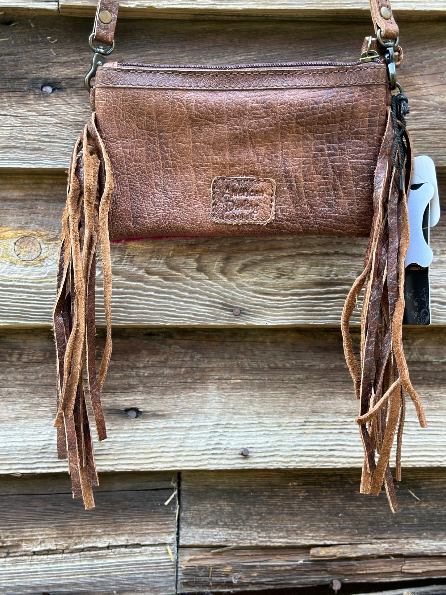 Pink & Leather Purse