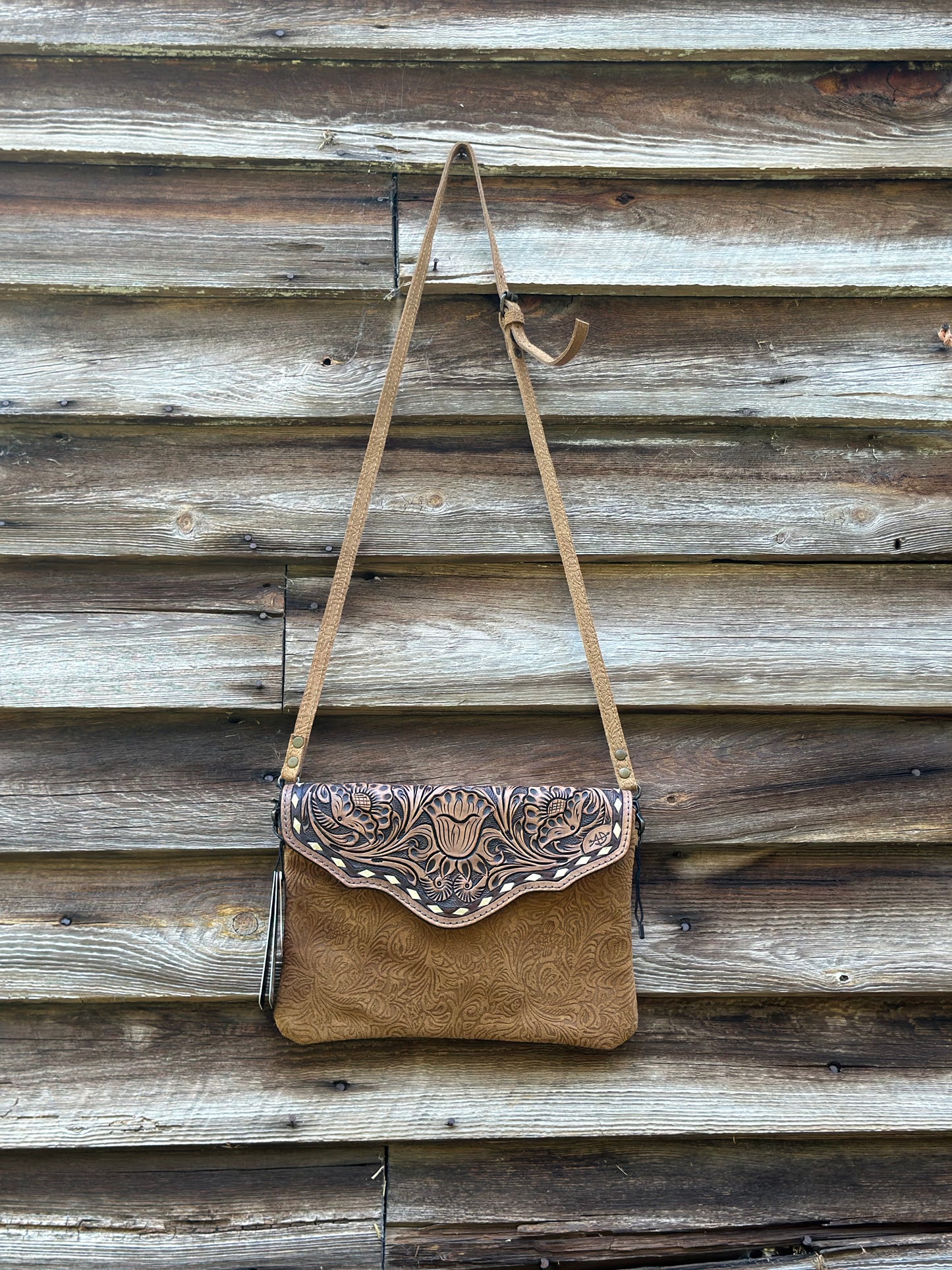 Brown Hide Leather Purse