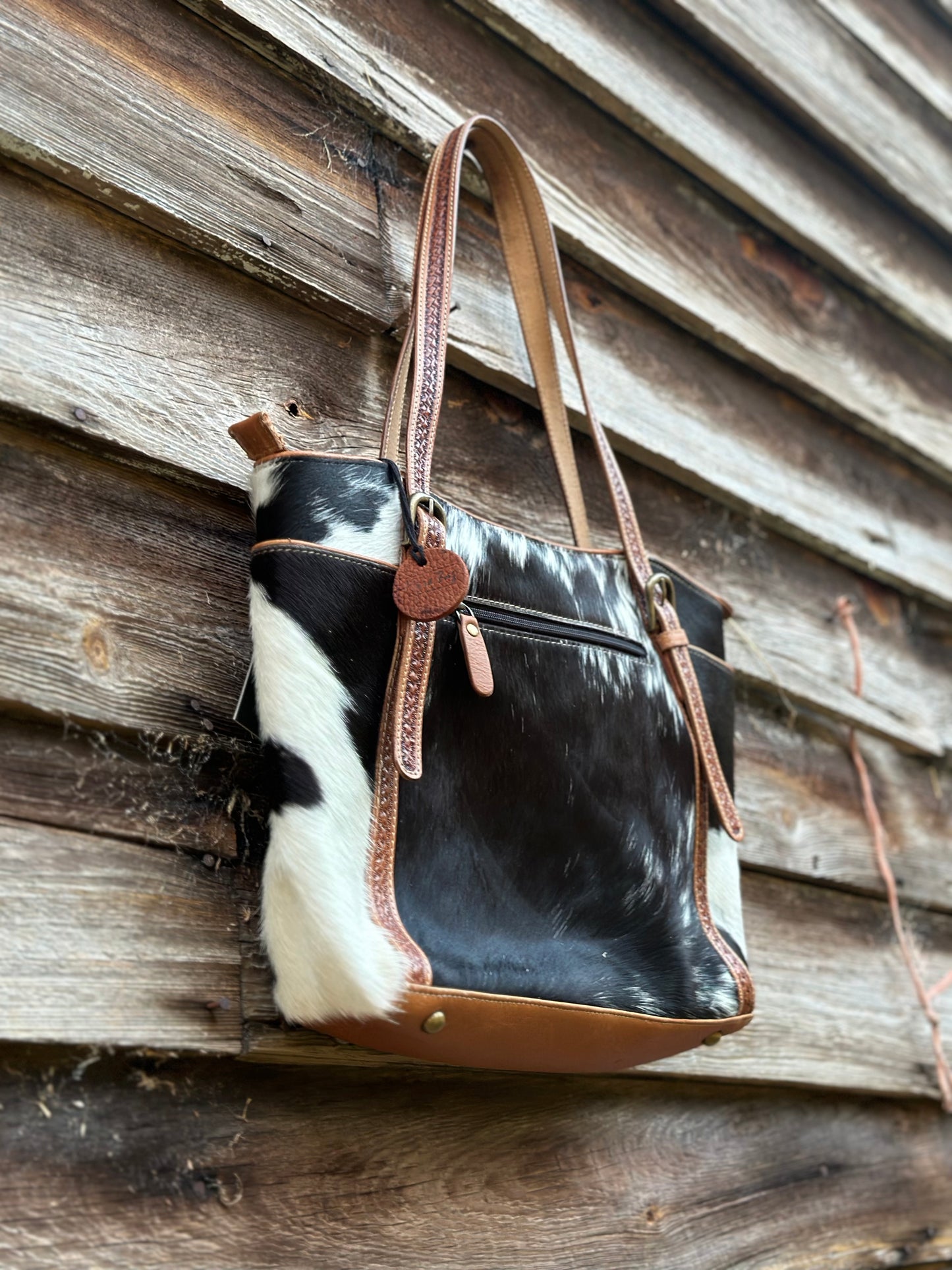 Marjorie Cow Hide Tooled bag